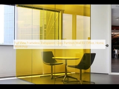 Volledige weergave Frameless Transparent Glass Partition Wall voor kantoor, huis, werkplaats