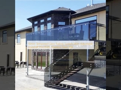 10mm Gehard Glazen Balustradesysteem Met Verstelbare Standoff Pins Bouten Roestvrij Staal 304