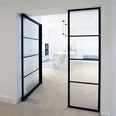 Balkon Dubbelblaad Aluminium Casement deuren Gelamineerd gehard glas