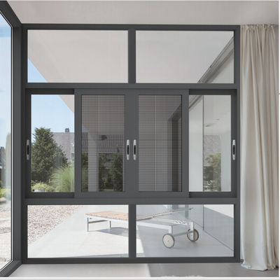 Op maat gemaakte aluminium horizontaal schuifvenster Energie-efficiëntie aluminium schuifglasvenster