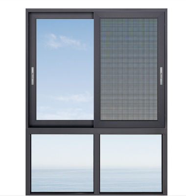 Thermische isolatie Aluminium schuifvenster Geïsoleerd glas Aluminium frame Schuifvenster