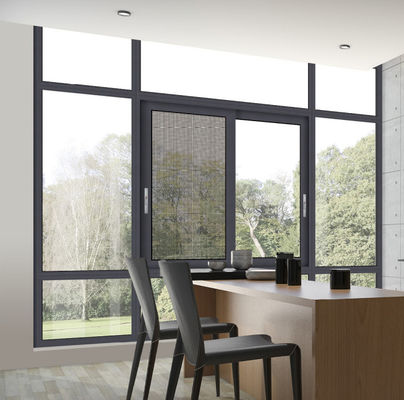 Poederbedekte aluminium schuifruimte Bescherming tegen insecten Dubbelglas schuifruimte