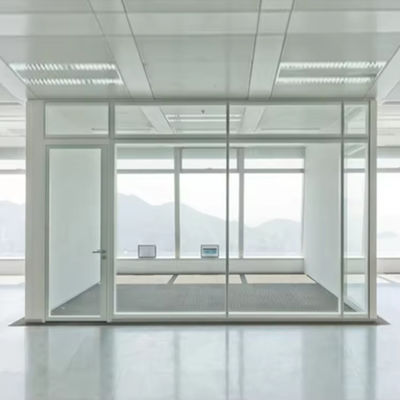 Moderne geluidsdicht glas scheidingswand met poeder coating aluminium frame