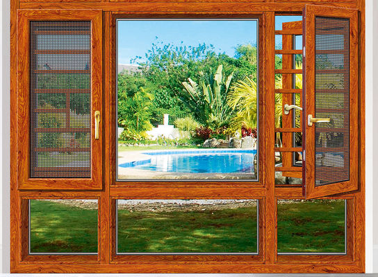 Poederbedekte, kantelbare, draaiende aluminium ramen op maat met insectenbescherming