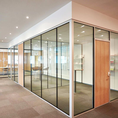 Bedrijfsveiligheid Interne glazen scheidingswand Office geluidsdichte glazen scheidingswand