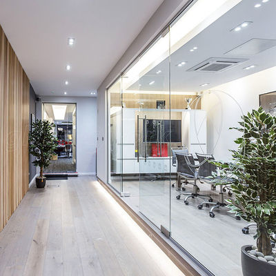 Aluminium frame glas cubicle muren afmeting op maat met deur