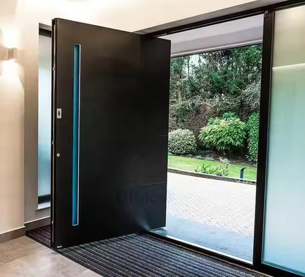 Intern aluminium draaideur van roestvrij staal met helder glas en een dikte van 1,8 mm