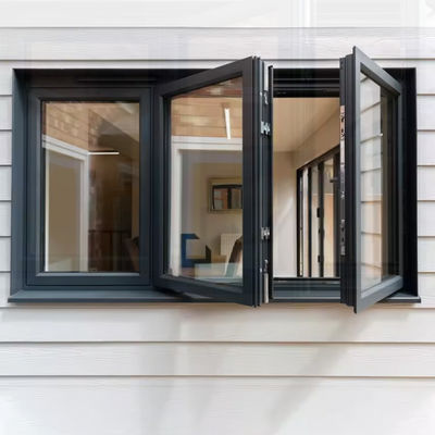 Nieuw ontwerp aluminium behuizing schommel venster met gehard glas