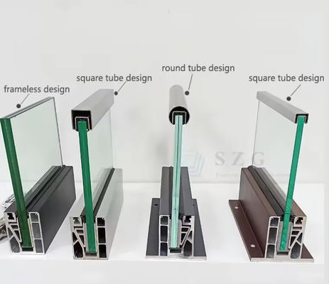 Lamel U-kanaal glazen balustrade