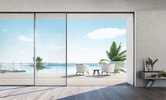 Eco-vriendelijke aluminium schuifdeur Balkon met dunne 4 aluminium behuizing schuifdeur