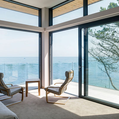 Geluidsreductie Aluminium schuifdeur Geïsoleerd glas 3 meter Aluminium schuifdeuren