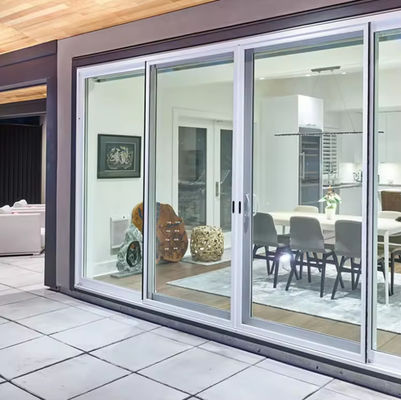 Veiligheid Residentiële aluminium schuifglasdeuren Geïsoleerd glas met thermisch breekprofiel