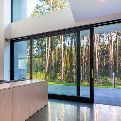 Veiligheid Residentiële aluminium schuifglasdeuren Geïsoleerd glas met thermisch breekprofiel