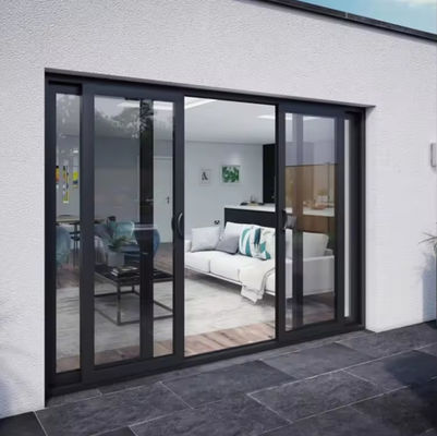 Veiligheid Residentiële aluminium schuifglasdeuren Geïsoleerd glas met thermisch breekprofiel