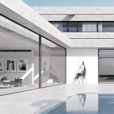 Gemakkelijke installatie Aluminium interne schuifdeuren Op maat gemaakt 1.8 Aluminium schuifdeur