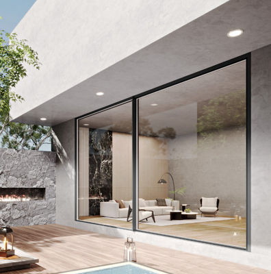 Gehard glas Slim Aluminium Schuifdeuren Veiligheid Met Multi Point Locking