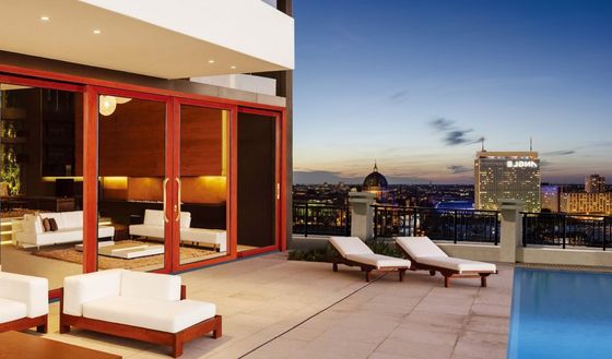 Geharmoniseerde doorzichtige glazen aluminium schuifdeur thermische breuk Multi Slide Patio Doors