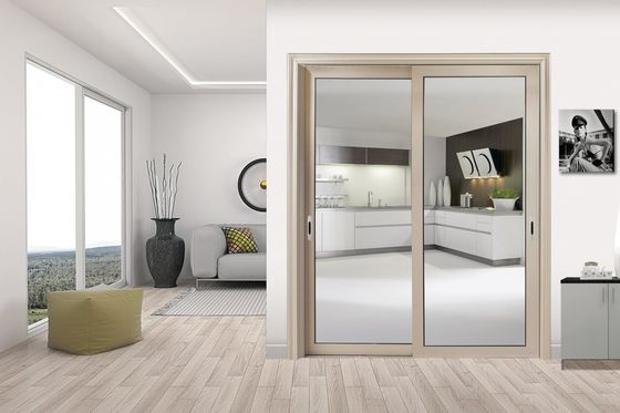 Zwarte tyfoonweerstand Aluminium schuifdeur Aluminium frame 1.5 Aluminium schuifdeur