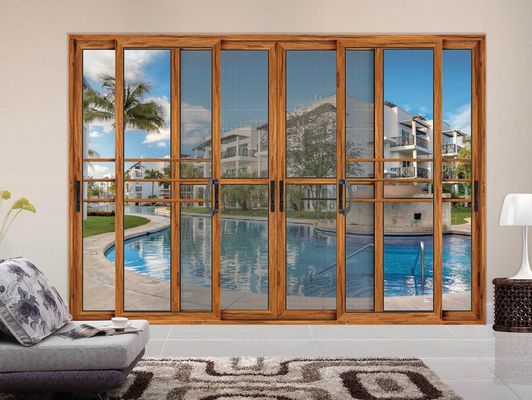 Duurzame dikke aluminium glijdende glazen deuren horizontale openingsstijl