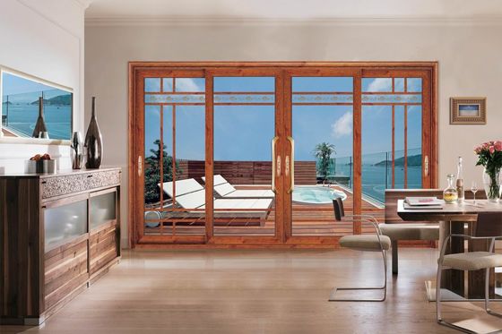 Dubbele glazen aluminium schuifdeur orkaanbestendige multi-schuifglasdeur