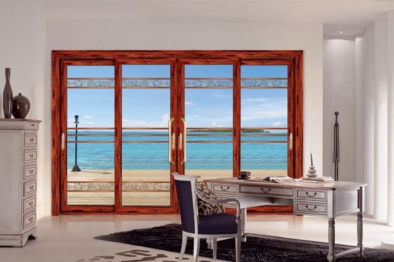 Typhoonbestendige 2 mm dikke aluminium schuifdeuren met gehard glas