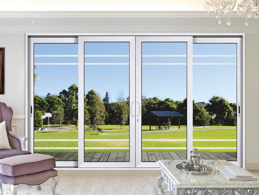 Op maat gemaakte grote schuifglas patio deuren poeder gecoate aluminium frame