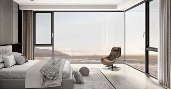 Aluminium Duurzaam Swing Open Venster Met Gelamineerd Glas En Gehard Geïsoleerd Glas