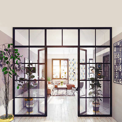 Balkon Dubbelblaad Aluminium Casement deuren Gelamineerd gehard glas