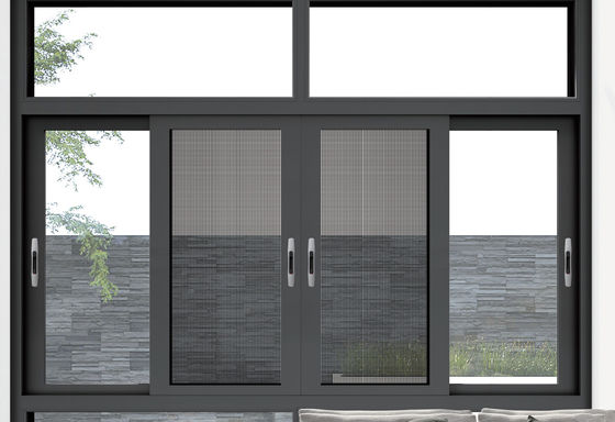 Gemakkelijke werking Aluminium schuifvenster met dubbel glas