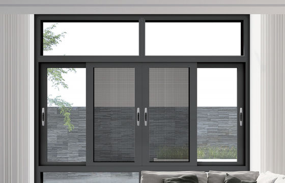 Gemakkelijke werking Aluminium schuifvenster met dubbel glas