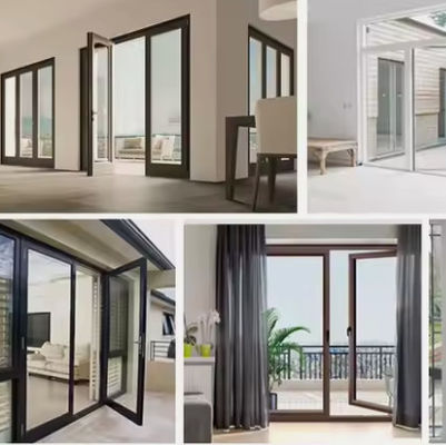 Thermische breuk Aluminium glazen schommeldeur Open behuizing Corrosiebestendig