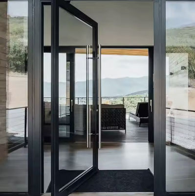 Dubbele deur Aluminium glazen schommeldeur aanpasbaar met modern design