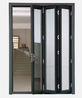 Eco-vriendelijke aluminium vouwdeuren kantoor thermische breuk vouwdeuren patio
