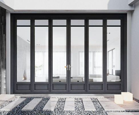 Eco-vriendelijke aluminium vouwdeuren kantoor thermische breuk vouwdeuren patio