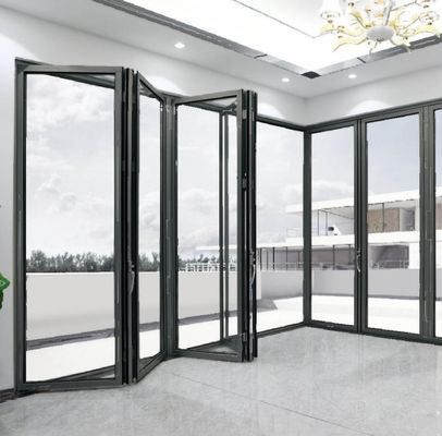 Poedercoating Bifold Glass Doors Exterior Typhoon Resistance Voor extern gebruik
