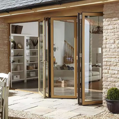 Poedercoating Bifold Glass Doors Exterior Typhoon Resistance Voor extern gebruik