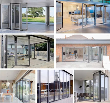 Energie-efficiëntie Aluminium vouwdeur Dikke profiel Glasvouwdeur