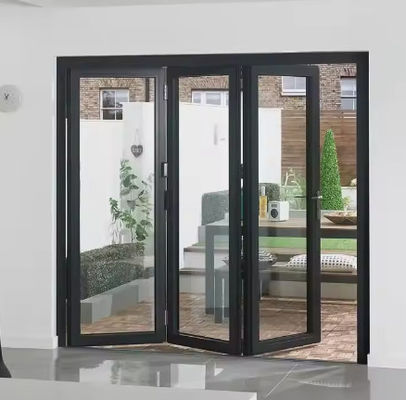 Aluminium frame vouwglas patio deuren hoge beveiliging orkaanbestendige