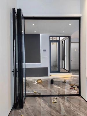 Thermische breuk Aluminium raam Schuifdeur Stofbestendige met gehard glas