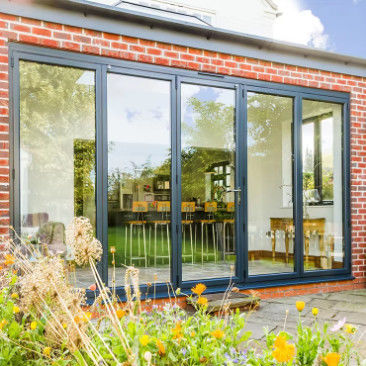 Aanpasbaar huis Aluminium vouwdeur gelamineerd glas met vergrendelbaar handvat