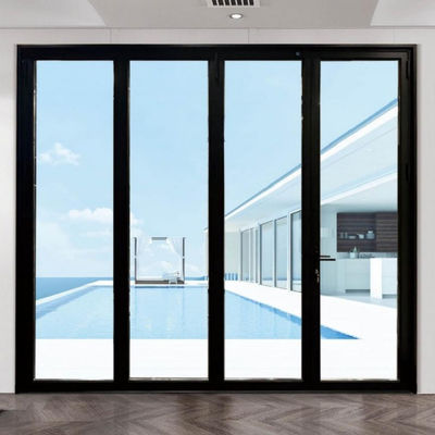Aanpasbaar huis Aluminium vouwdeur gelamineerd glas met vergrendelbaar handvat