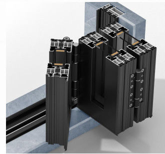 Robuuste stapelbare aluminium vouwdeuren Modern ontwerp aluminium grijze tweevoudige deuren