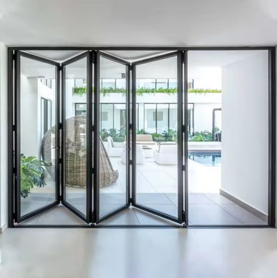 Gemakkelijke werking Aluminium vouwdeur zware aluminium accordeon deur