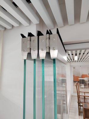 Veiligheid gehard glas zwart aluminium tweevoudige deuren tyfoonbestand