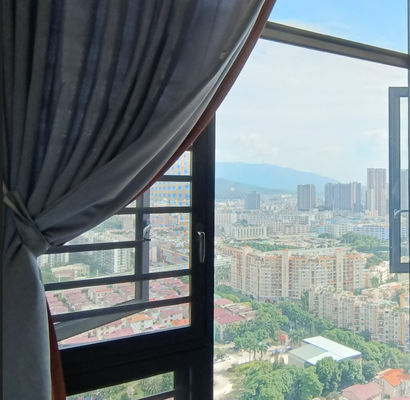 Moderne aluminium schommelvenster geïsoleerd glas schommel open vensters