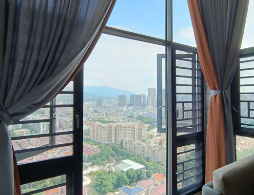 Aluminium raam schommelende ramen op maat met gehard geïsoleerd glas