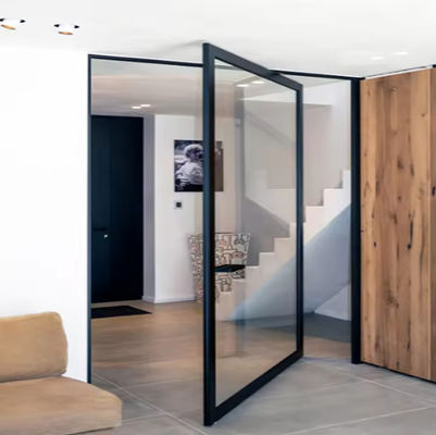 Aluminiumlegering Frameless Glass Pivot Door Corrosiebestendige Gemakkelijk schoonmaken