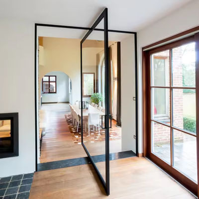 Hurricane Resistance Pivot Aluminium deur op maat met gelamineerd glas