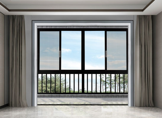Soepel functioneren horizontale schuifruiten van aluminium met insectenbescherming