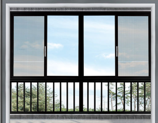 Soepel functioneren horizontale schuifruiten van aluminium met insectenbescherming